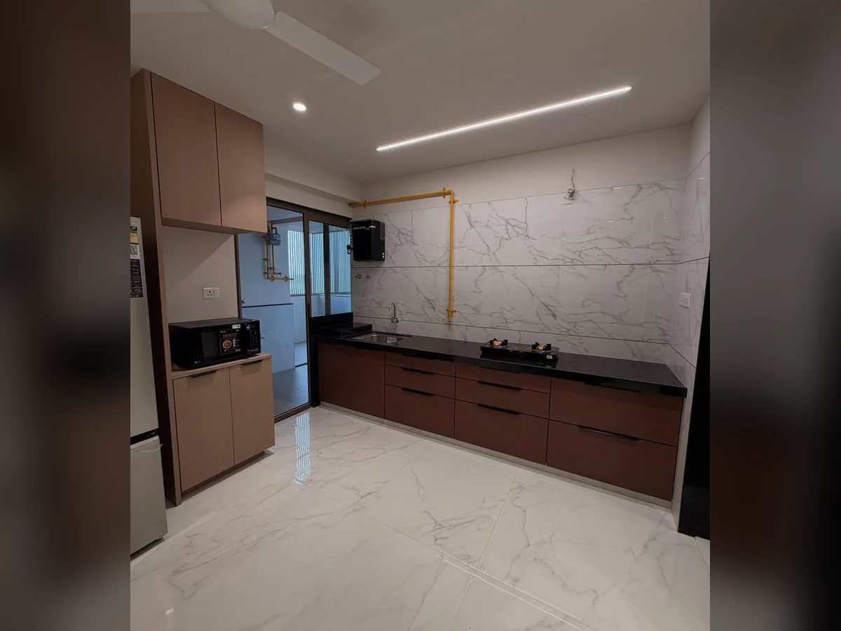 Completed modular kitchen transformation by Royal Contractor