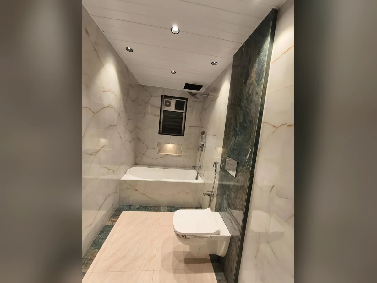 Completed bathroom renovation by Royal Contractor